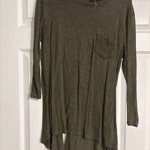 Cherish Olive Tunic with Pocket Detail